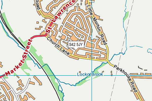 S42 5JY map - OS VectorMap District (Ordnance Survey) S42 5JY map - OS VectorMap District (Ordnance Survey)