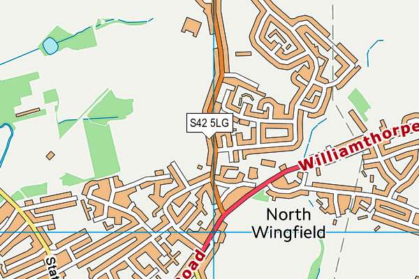 S42 5LG map - OS VectorMap District (Ordnance Survey)