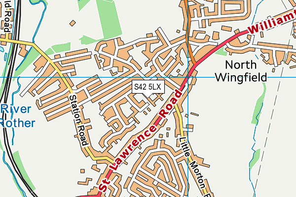 S42 5LX map - OS VectorMap District (Ordnance Survey) S42 5LX map - OS VectorMap District (Ordnance Survey)
