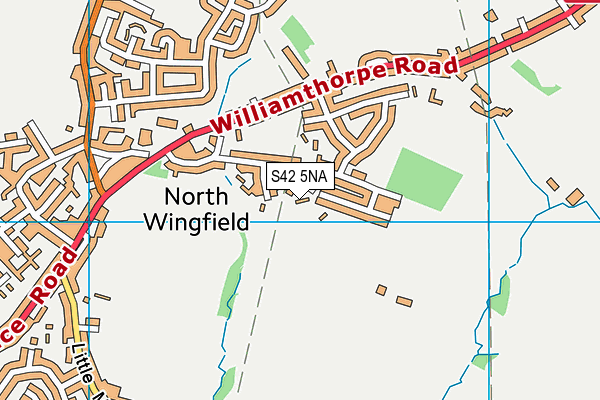 S42 5NA map - OS VectorMap District (Ordnance Survey)