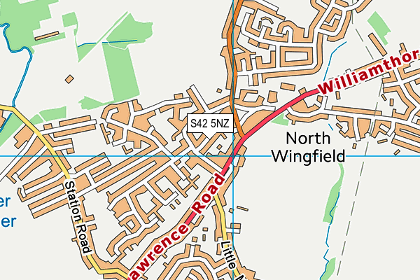 S42 5NZ map - OS VectorMap District (Ordnance Survey) S42 5NZ map - OS VectorMap District (Ordnance Survey)