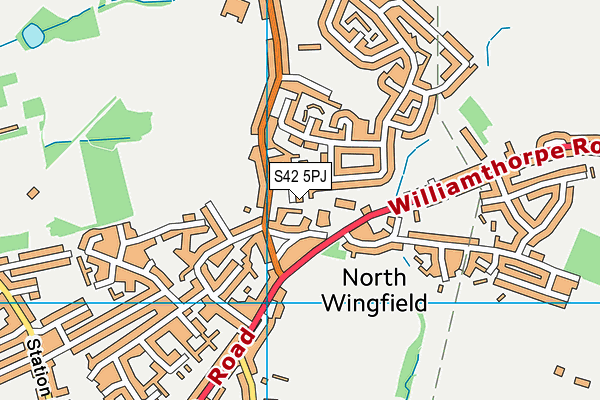 S42 5PJ map - OS VectorMap District (Ordnance Survey) S42 5PJ map - OS VectorMap District (Ordnance Survey)