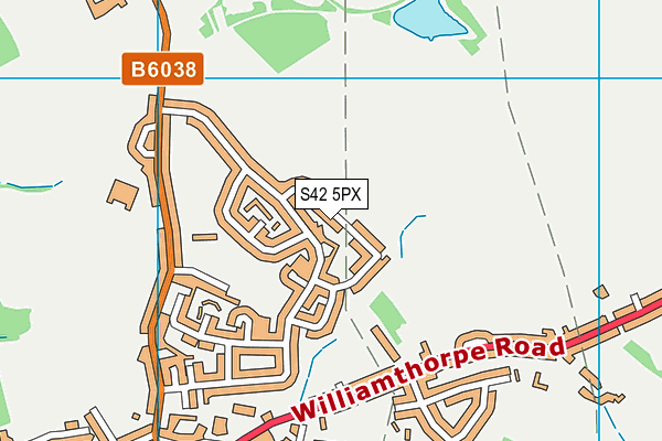 S42 5PX map - OS VectorMap District (Ordnance Survey) S42 5PX map - OS VectorMap District (Ordnance Survey)