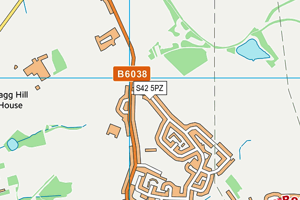 S42 5PZ map - OS VectorMap District (Ordnance Survey) S42 5PZ map - OS VectorMap District (Ordnance Survey)