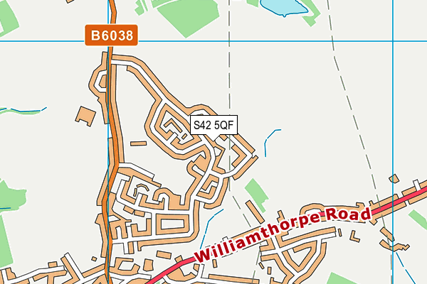 S42 5QF map - OS VectorMap District (Ordnance Survey) S42 5QF map - OS VectorMap District (Ordnance Survey)