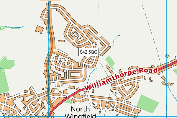 S42 5QG map - OS VectorMap District (Ordnance Survey) S42 5QG map - OS VectorMap District (Ordnance Survey)