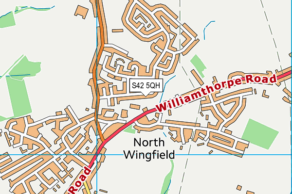 S42 5QH map - OS VectorMap District (Ordnance Survey) S42 5QH map - OS VectorMap District (Ordnance Survey)