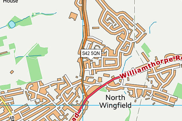 S42 5QN map - OS VectorMap District (Ordnance Survey) S42 5QN map - OS VectorMap District (Ordnance Survey)