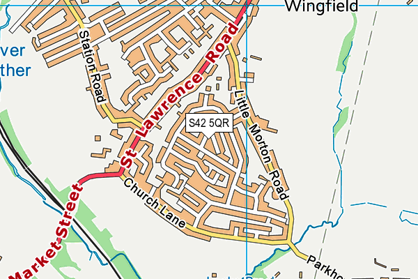 S42 5QR map - OS VectorMap District (Ordnance Survey) S42 5QR map - OS VectorMap District (Ordnance Survey)