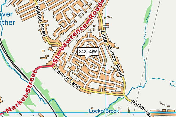 S42 5QW map - OS VectorMap District (Ordnance Survey) S42 5QW map - OS VectorMap District (Ordnance Survey)