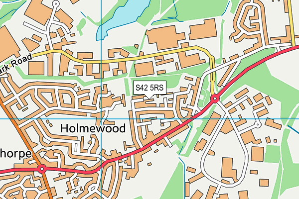 S42 5RS map - OS VectorMap District (Ordnance Survey)