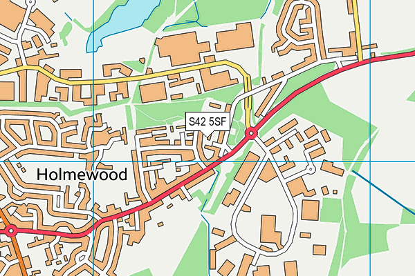 S42 5SF map - OS VectorMap District (Ordnance Survey) S42 5SF map - OS VectorMap District (Ordnance Survey)