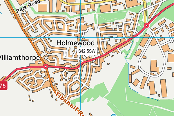 S42 5SW map - OS VectorMap District (Ordnance Survey) S42 5SW map - OS VectorMap District (Ordnance Survey)