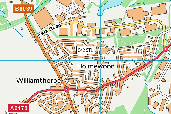 S42 5TL map - OS VectorMap District (Ordnance Survey) S42 5TL map - OS VectorMap District (Ordnance Survey)