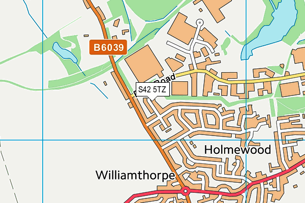 S42 5TZ map - OS VectorMap District (Ordnance Survey) S42 5TZ map - OS VectorMap District (Ordnance Survey)