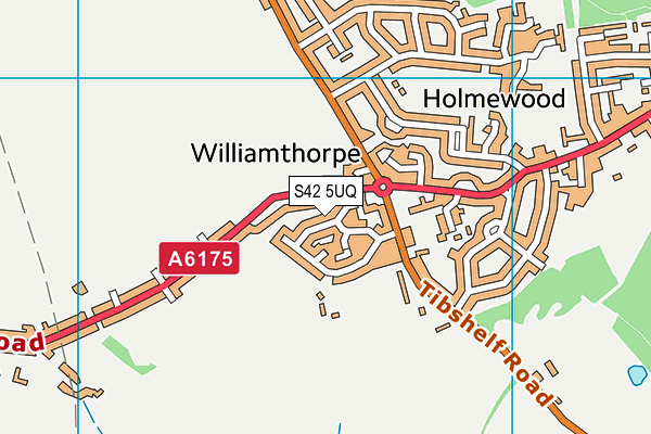 S42 5UQ map - OS VectorMap District (Ordnance Survey)