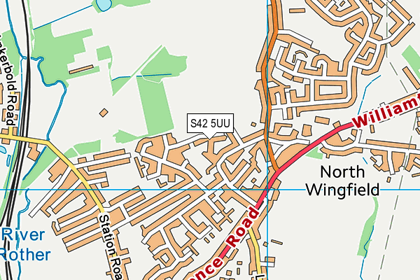 S42 5UU map - OS VectorMap District (Ordnance Survey) S42 5UU map - OS VectorMap District (Ordnance Survey)
