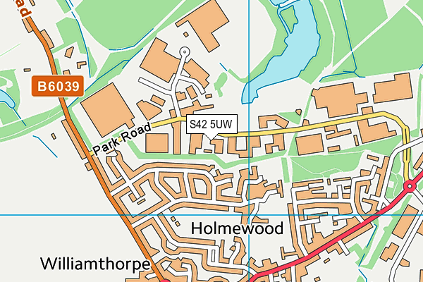 S42 5UW map - OS VectorMap District (Ordnance Survey) S42 5UW map - OS VectorMap District (Ordnance Survey)