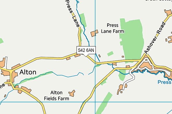 S42 6AN map - OS VectorMap District (Ordnance Survey) S42 6AN map - OS VectorMap District (Ordnance Survey)