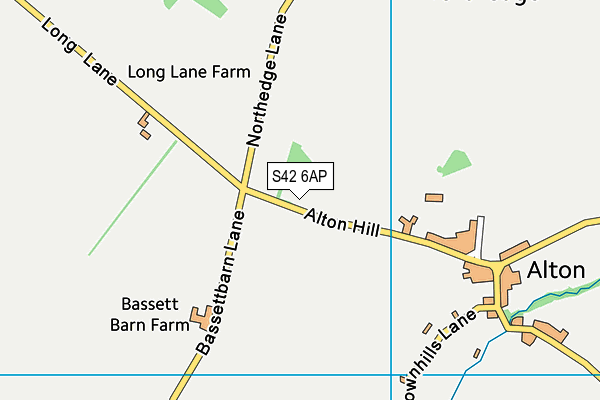 S42 6AP map - OS VectorMap District (Ordnance Survey)