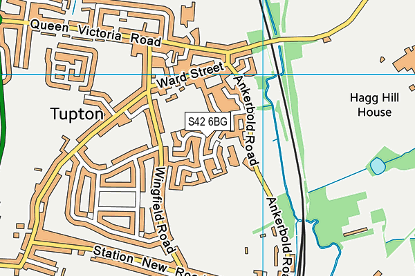 S42 6BG map - OS VectorMap District (Ordnance Survey)
