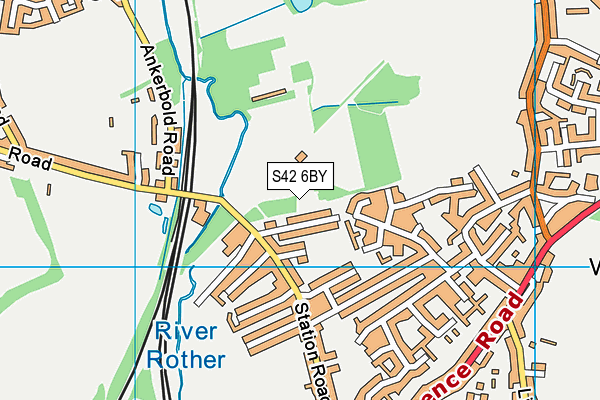 S42 6BY map - OS VectorMap District (Ordnance Survey) S42 6BY map - OS VectorMap District (Ordnance Survey)