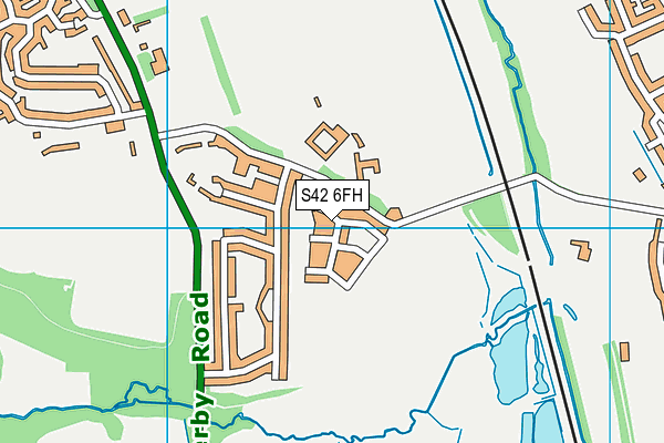 S42 6FH map - OS VectorMap District (Ordnance Survey) S42 6FH map - OS VectorMap District (Ordnance Survey)