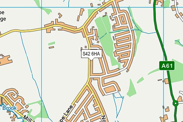 S42 6HA map - OS VectorMap District (Ordnance Survey) S42 6HA map - OS VectorMap District (Ordnance Survey)