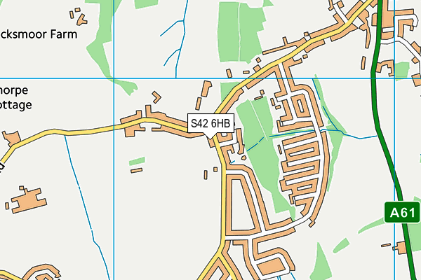 S42 6HB map - OS VectorMap District (Ordnance Survey) S42 6HB map - OS VectorMap District (Ordnance Survey)