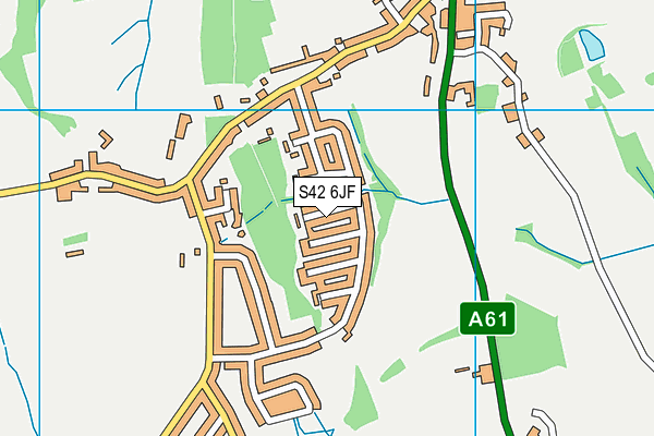 S42 6JF map - OS VectorMap District (Ordnance Survey) S42 6JF map - OS VectorMap District (Ordnance Survey)
