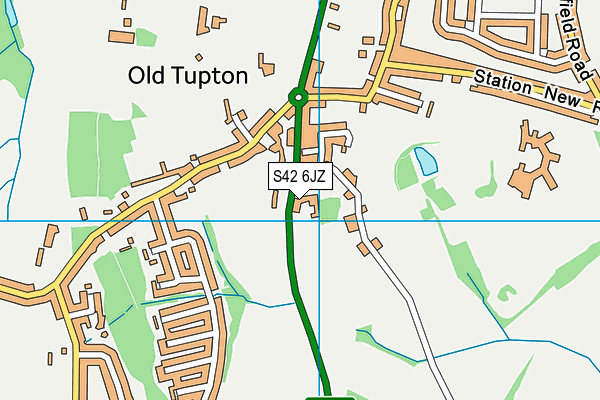 S42 6JZ map - OS VectorMap District (Ordnance Survey)