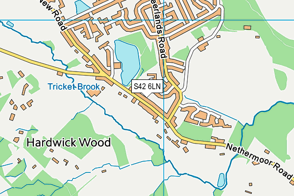S42 6LN map - OS VectorMap District (Ordnance Survey)