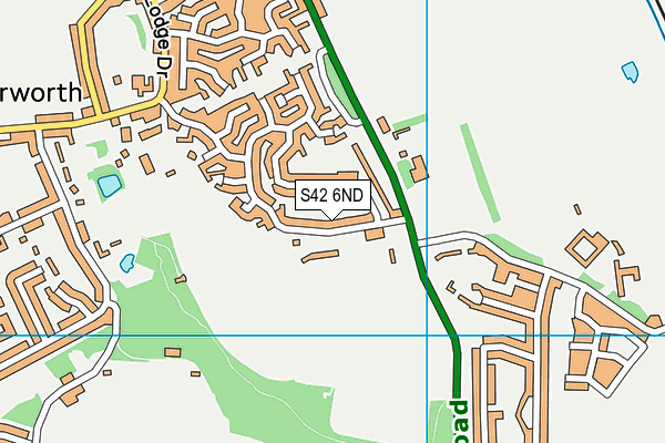 S42 6ND map - OS VectorMap District (Ordnance Survey) S42 6ND map - OS VectorMap District (Ordnance Survey)