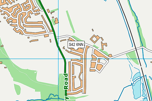 S42 6NN map - OS VectorMap District (Ordnance Survey) S42 6NN map - OS VectorMap District (Ordnance Survey)
