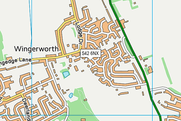 S42 6NX map - OS VectorMap District (Ordnance Survey) S42 6NX map - OS VectorMap District (Ordnance Survey)