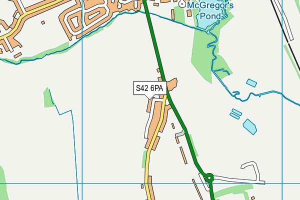 S42 6PA map - OS VectorMap District (Ordnance Survey) S42 6PA map - OS VectorMap District (Ordnance Survey)