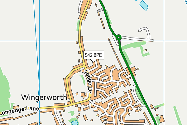 S42 6PE map - OS VectorMap District (Ordnance Survey) S42 6PE map - OS VectorMap District (Ordnance Survey)