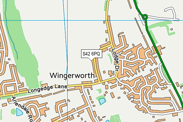 S42 6PQ map - OS VectorMap District (Ordnance Survey) S42 6PQ map - OS VectorMap District (Ordnance Survey)