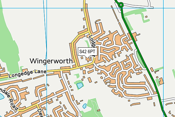 S42 6PT map - OS VectorMap District (Ordnance Survey) S42 6PT map - OS VectorMap District (Ordnance Survey)