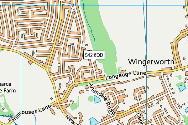 S42 6QD map - OS VectorMap District (Ordnance Survey) S42 6QD map - OS VectorMap District (Ordnance Survey)