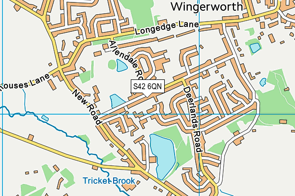 S42 6QN map - OS VectorMap District (Ordnance Survey)