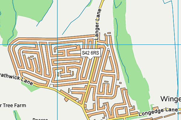 S42 6RS map - OS VectorMap District (Ordnance Survey) S42 6RS map - OS VectorMap District (Ordnance Survey)