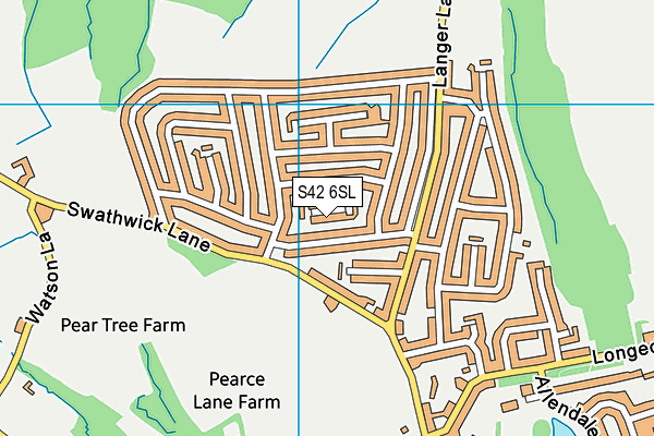S42 6SL map - OS VectorMap District (Ordnance Survey) S42 6SL map - OS VectorMap District (Ordnance Survey)