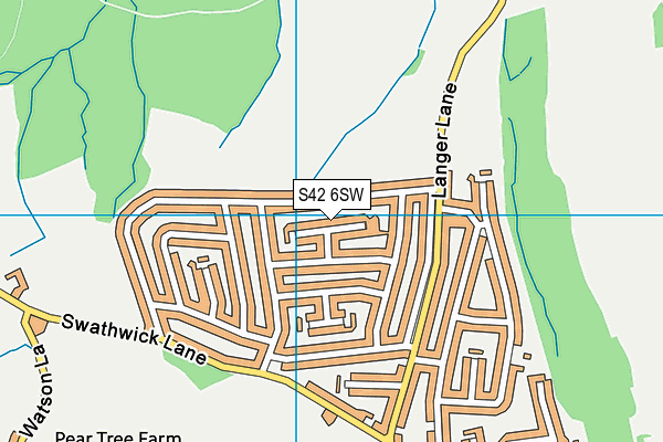 S42 6SW map - OS VectorMap District (Ordnance Survey) S42 6SW map - OS VectorMap District (Ordnance Survey)