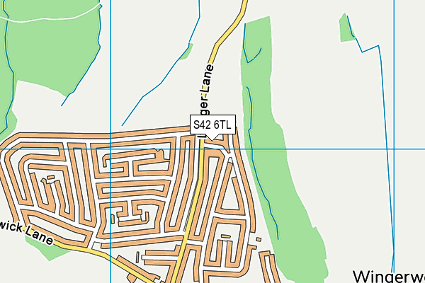 S42 6TL map - OS VectorMap District (Ordnance Survey) S42 6TL map - OS VectorMap District (Ordnance Survey)