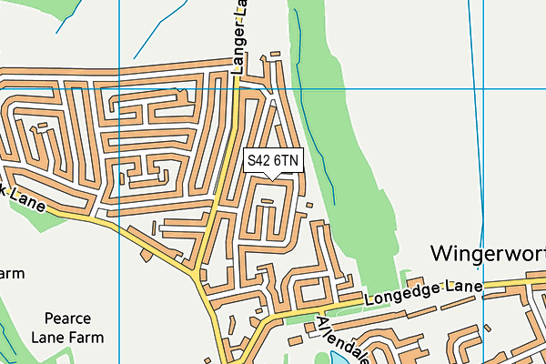 S42 6TN map - OS VectorMap District (Ordnance Survey) S42 6TN map - OS VectorMap District (Ordnance Survey)