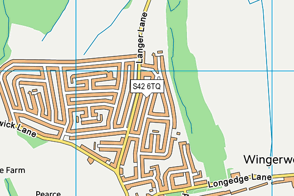S42 6TQ map - OS VectorMap District (Ordnance Survey) S42 6TQ map - OS VectorMap District (Ordnance Survey)