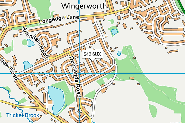 S42 6UX map - OS VectorMap District (Ordnance Survey) S42 6UX map - OS VectorMap District (Ordnance Survey)