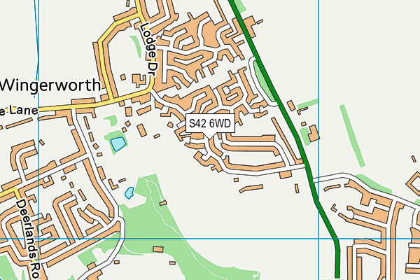 S42 6WD map - OS VectorMap District (Ordnance Survey) S42 6WD map - OS VectorMap District (Ordnance Survey)