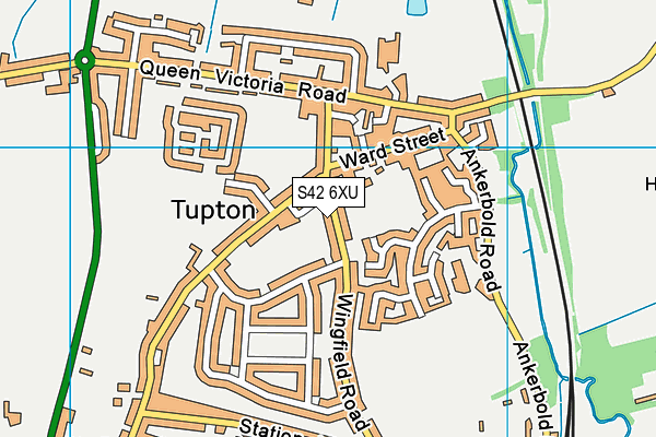 S42 6XU map - OS VectorMap District (Ordnance Survey) S42 6XU map - OS VectorMap District (Ordnance Survey)